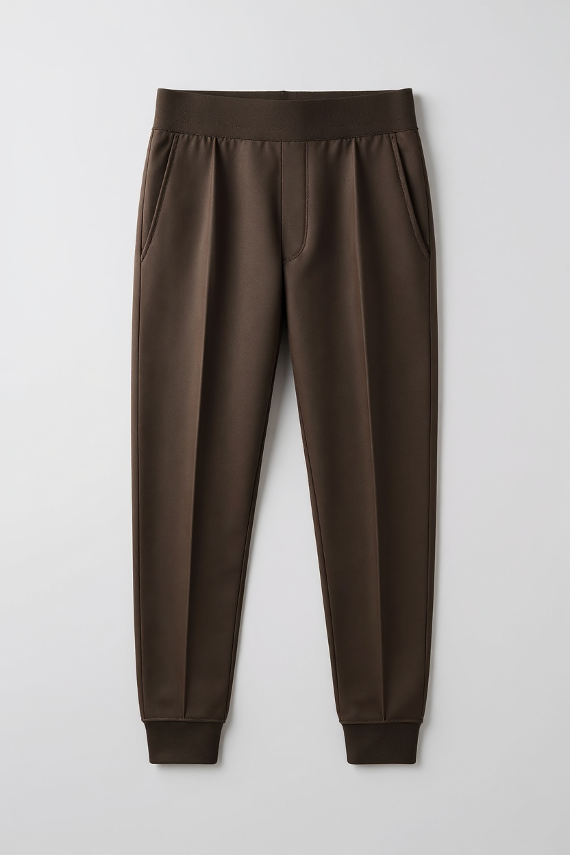 Athletic Zip-Up Tracksuit for Men - Brown