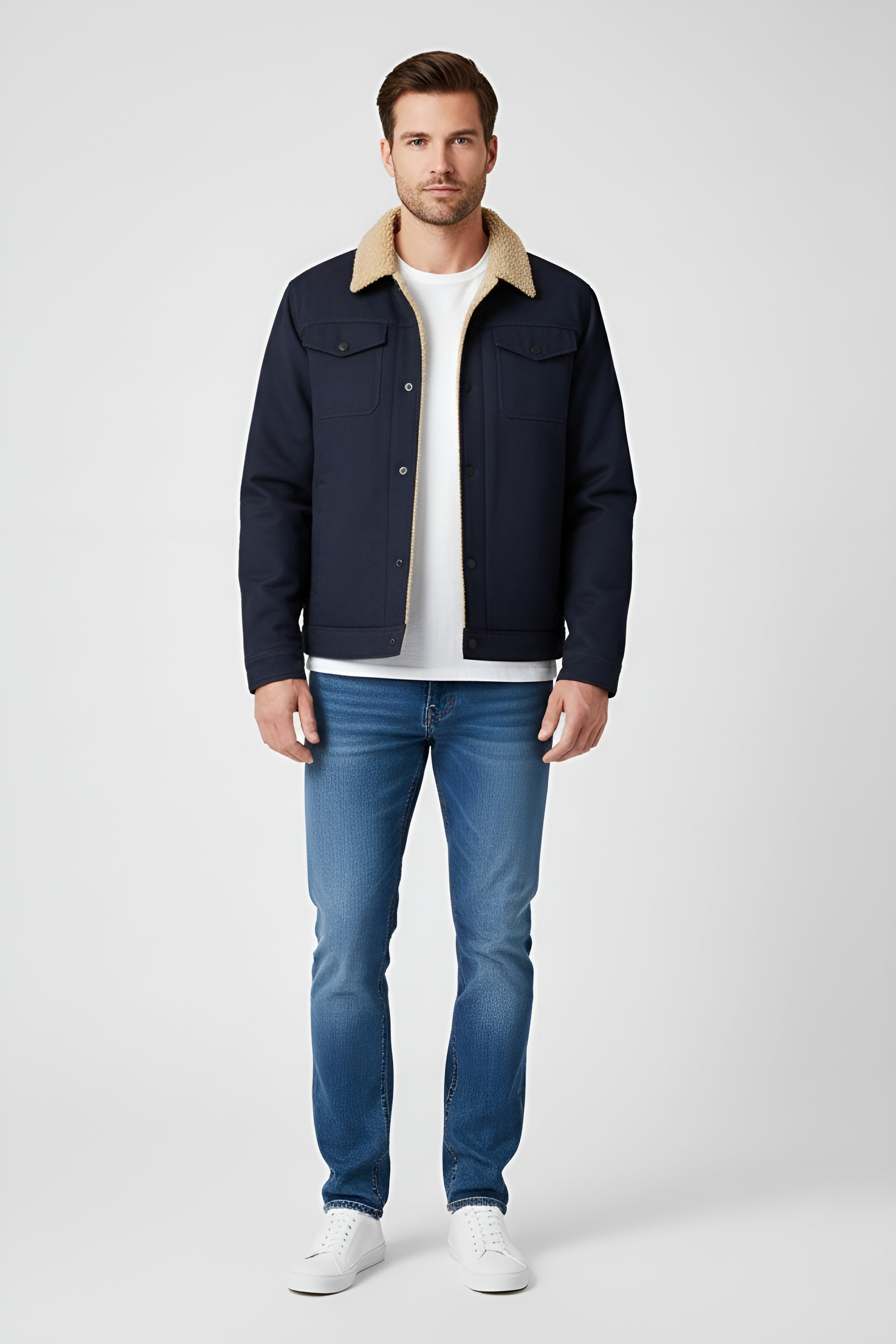 Classic Men’s Fleece Jacket - Blue