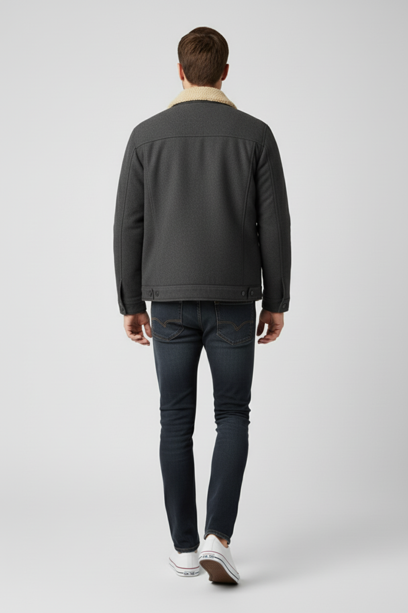 Classic Men’s Fleece Jacket - Grey