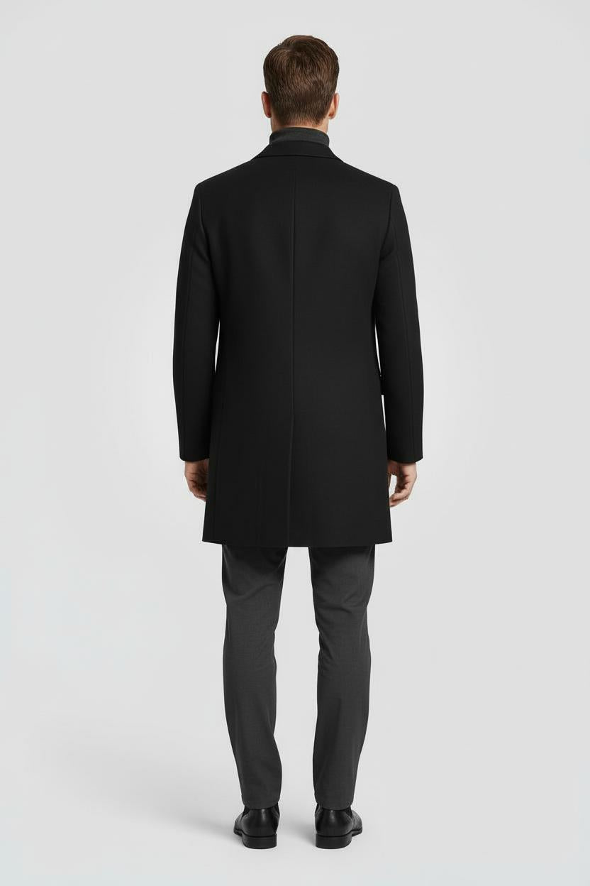 Classic Men’s Trench Coat - Black