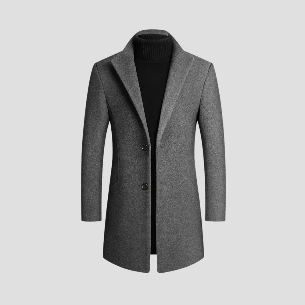 Classic Men’s Trench Coat - Grey