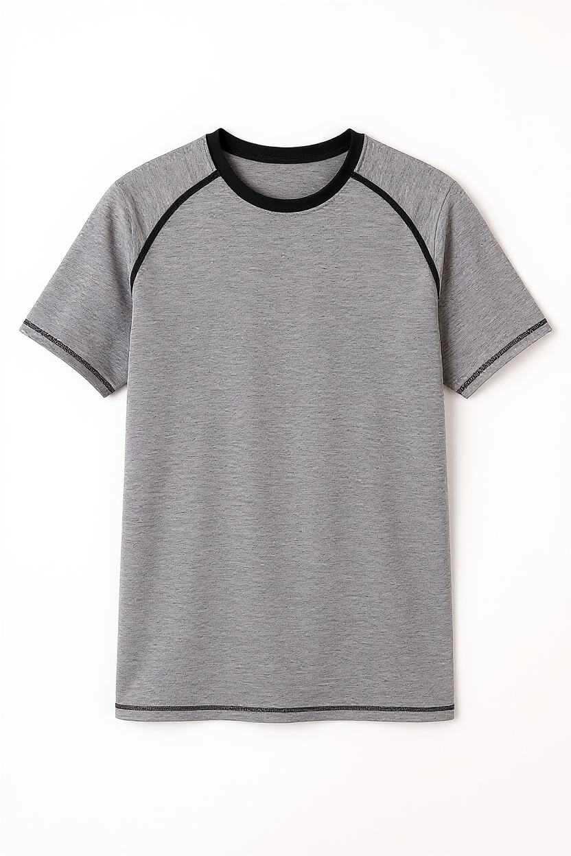 Compression Fit Training Tee for Men - Grey