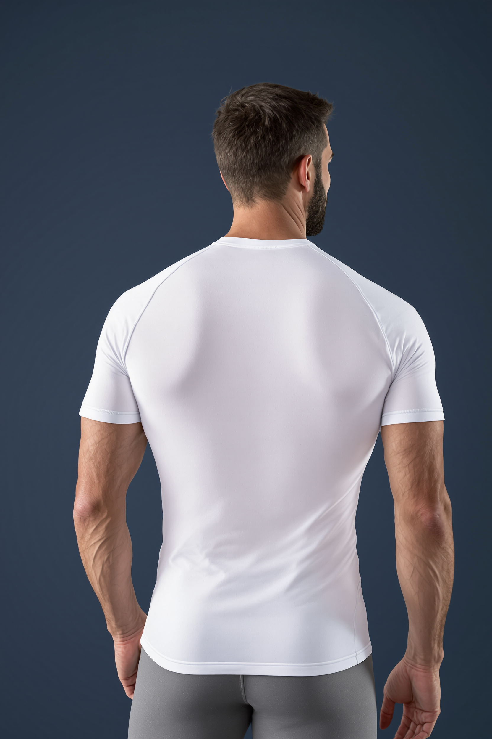 Compression Fit Training Tee for Men - White