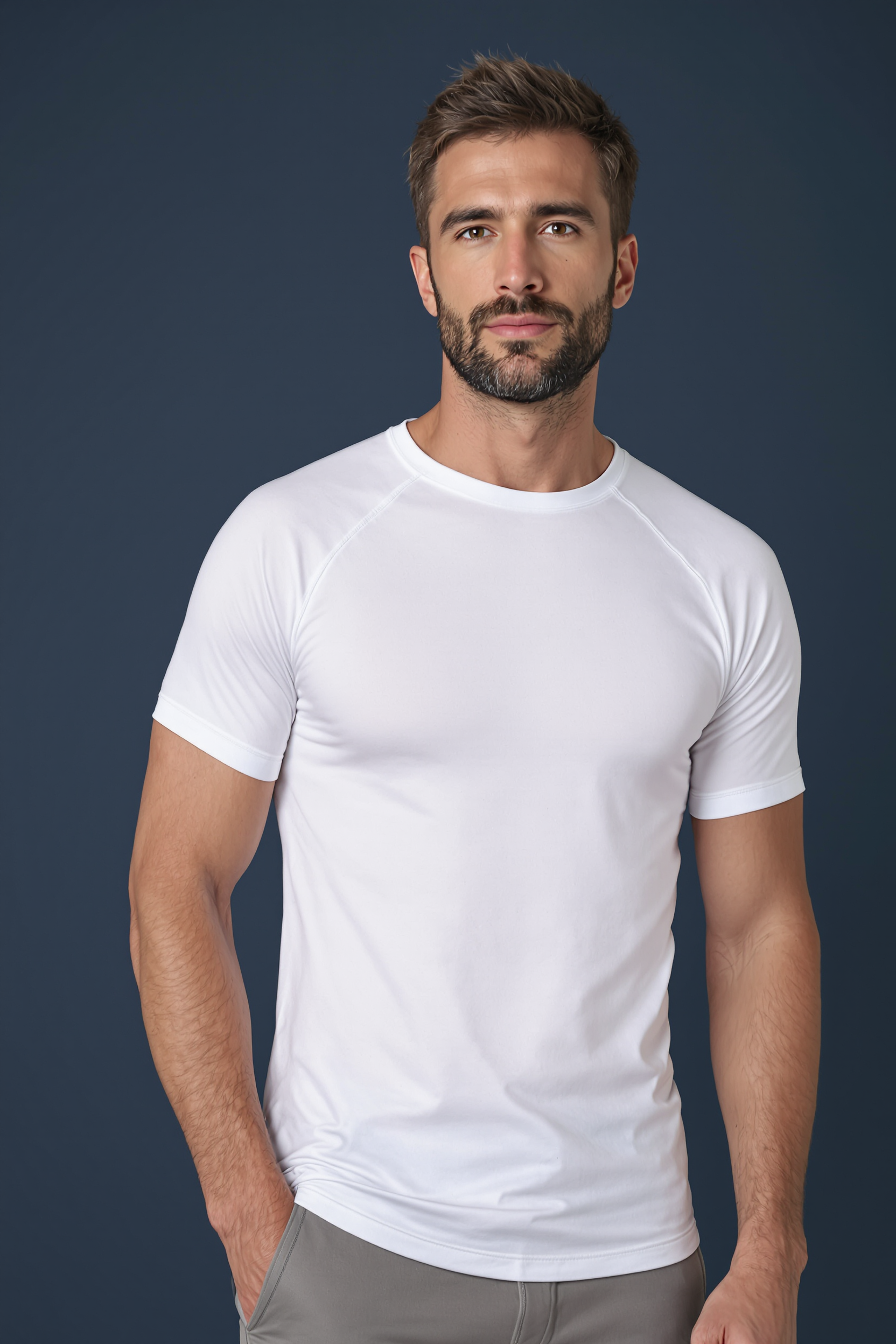 Compression Fit Training Tee for Men - White