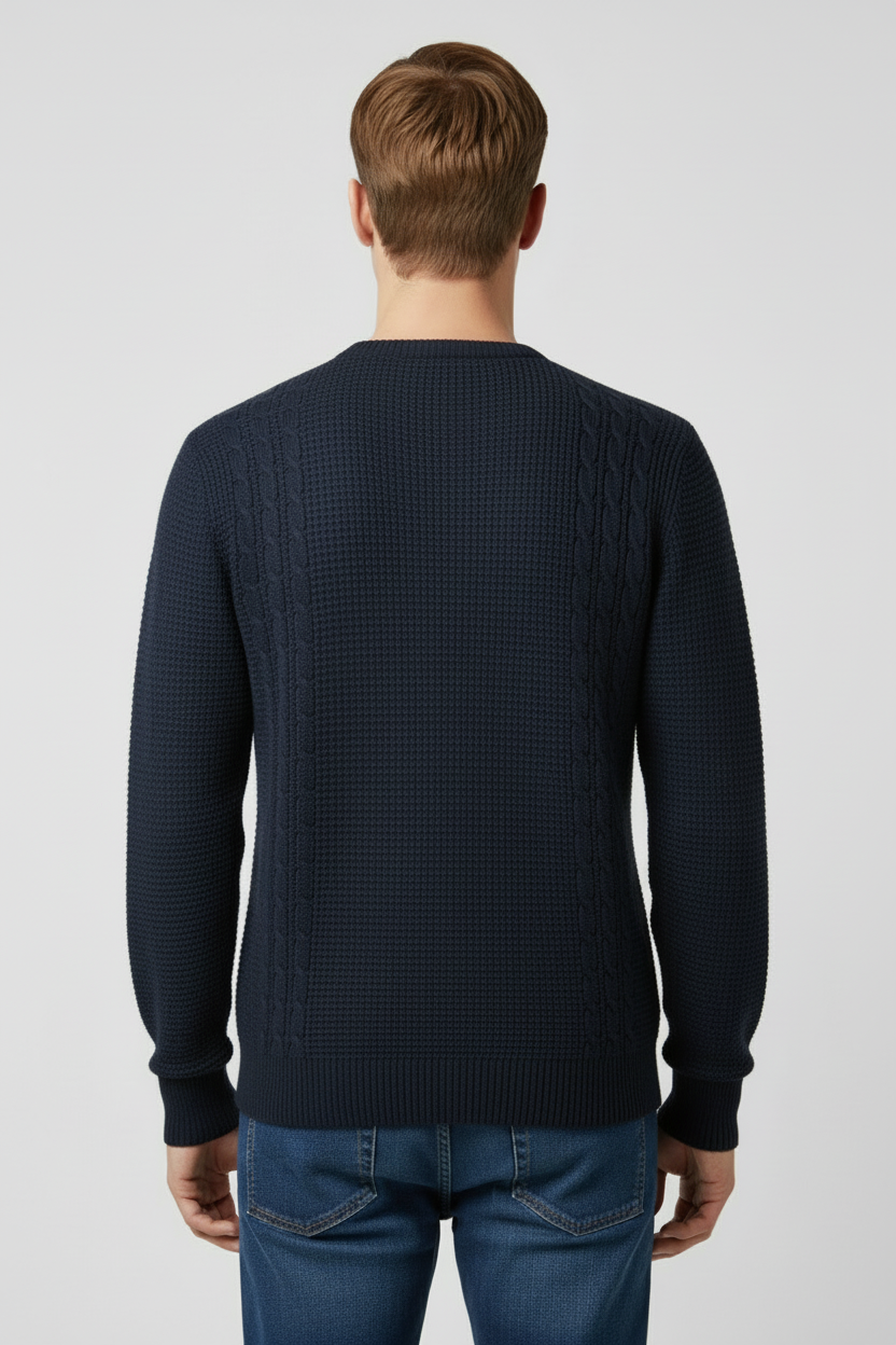 Elegant Men’s Jumper - Navy