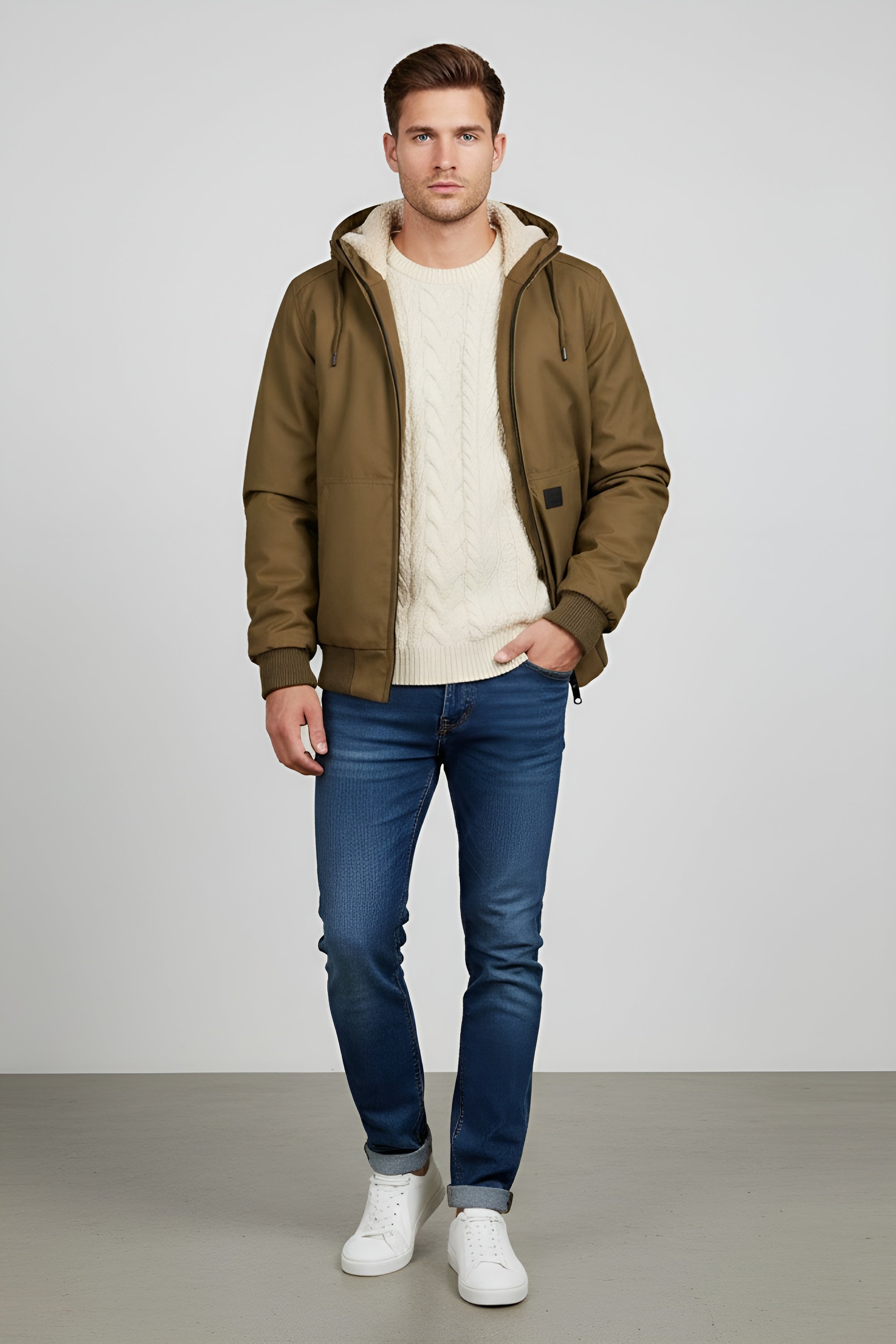 Essential Men’s Bomber Jacket - Brown