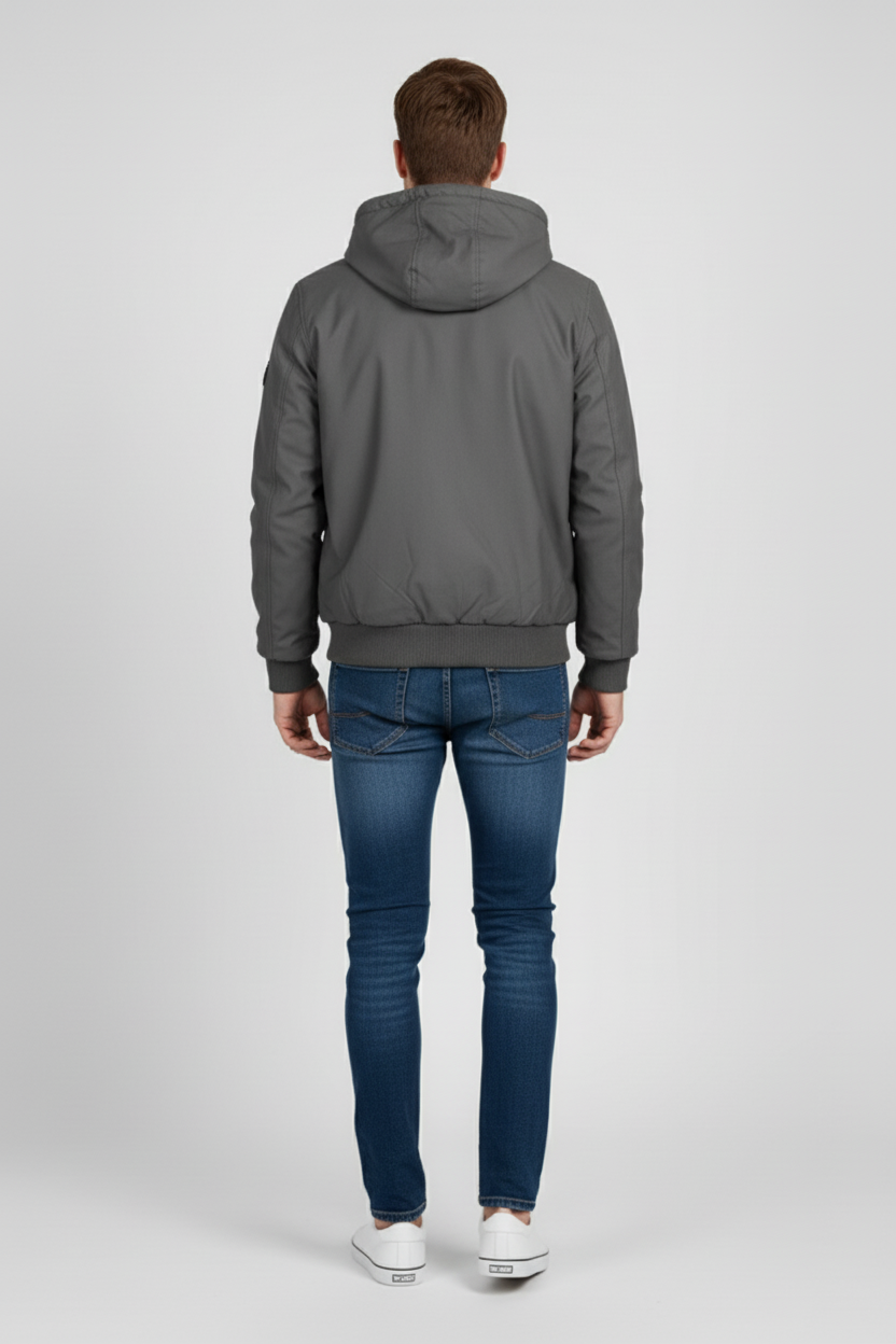 Essential Men’s Bomber Jacket - Grey