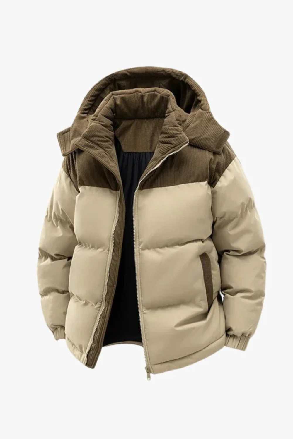 Essential Men’s Puffer Jacket - Khaki