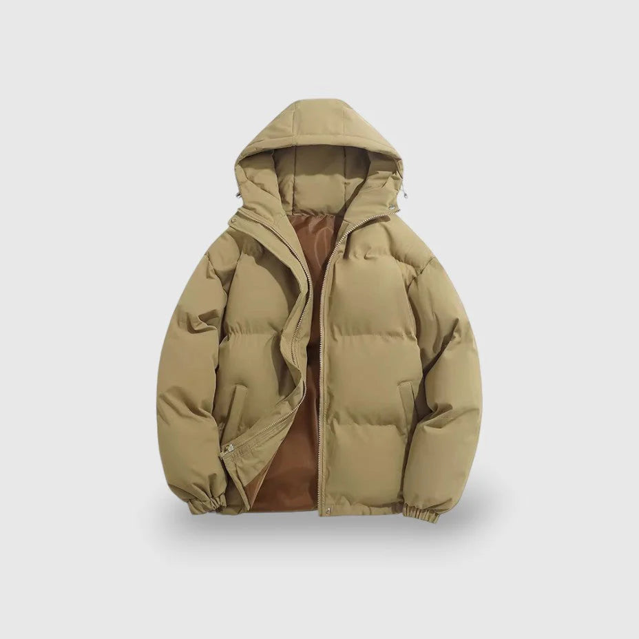 Essential Men’s Puffer Jacket Parka - Beige