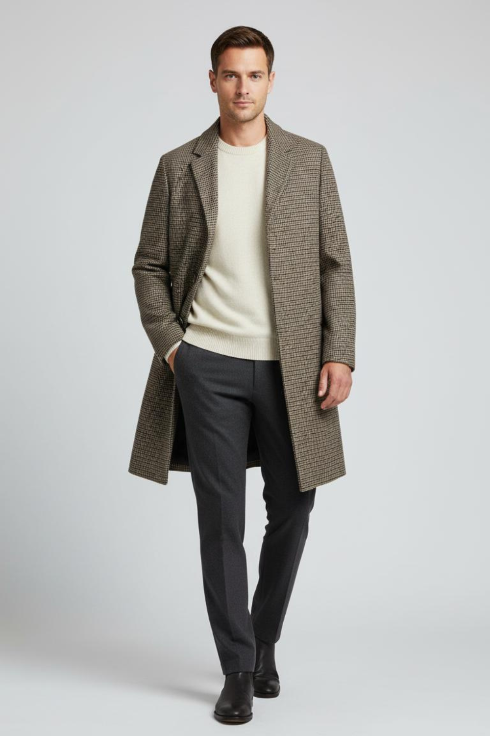 Heritage Men’s Checked Trench Coat