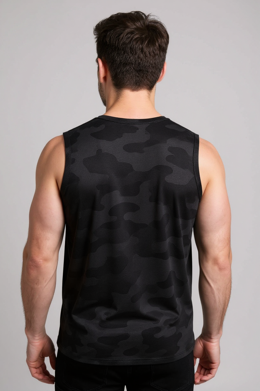 Mesh Training Tank for Men - Black