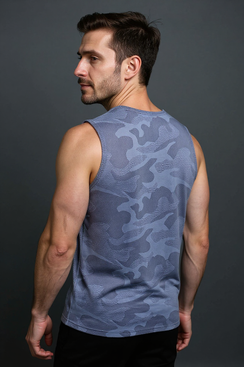 Mesh Training Tank for Men - Blue
