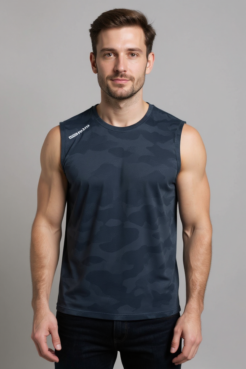 Mesh Training Tank for Men - Dark Navy