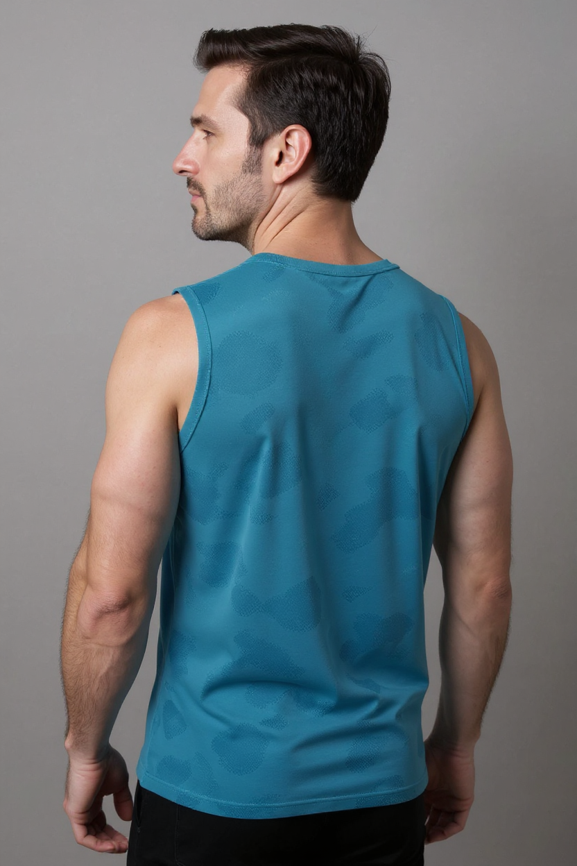 Mesh Training Tank for Men - Petrol Blue
