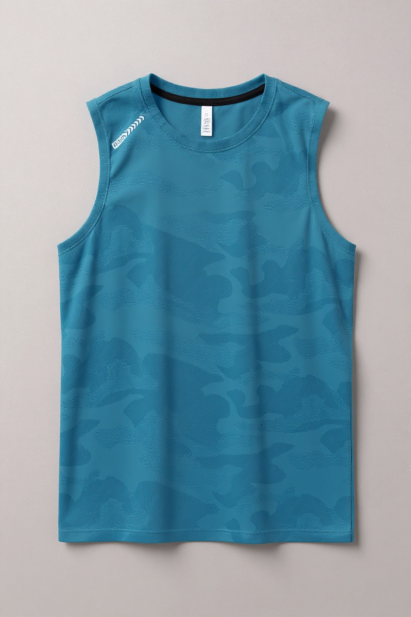 Mesh Training Tank for Men - Petrol Blue