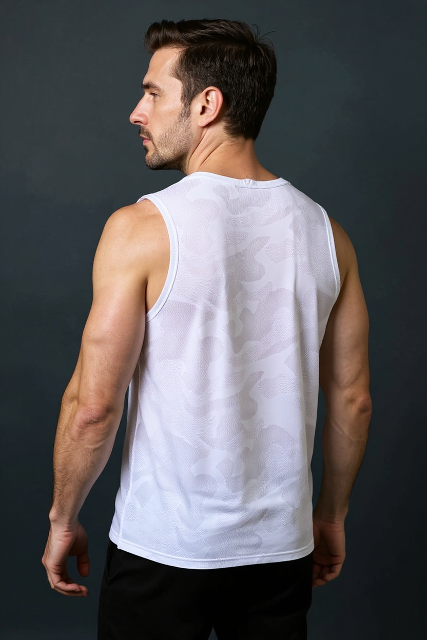 Mesh Training Tank for Men - White