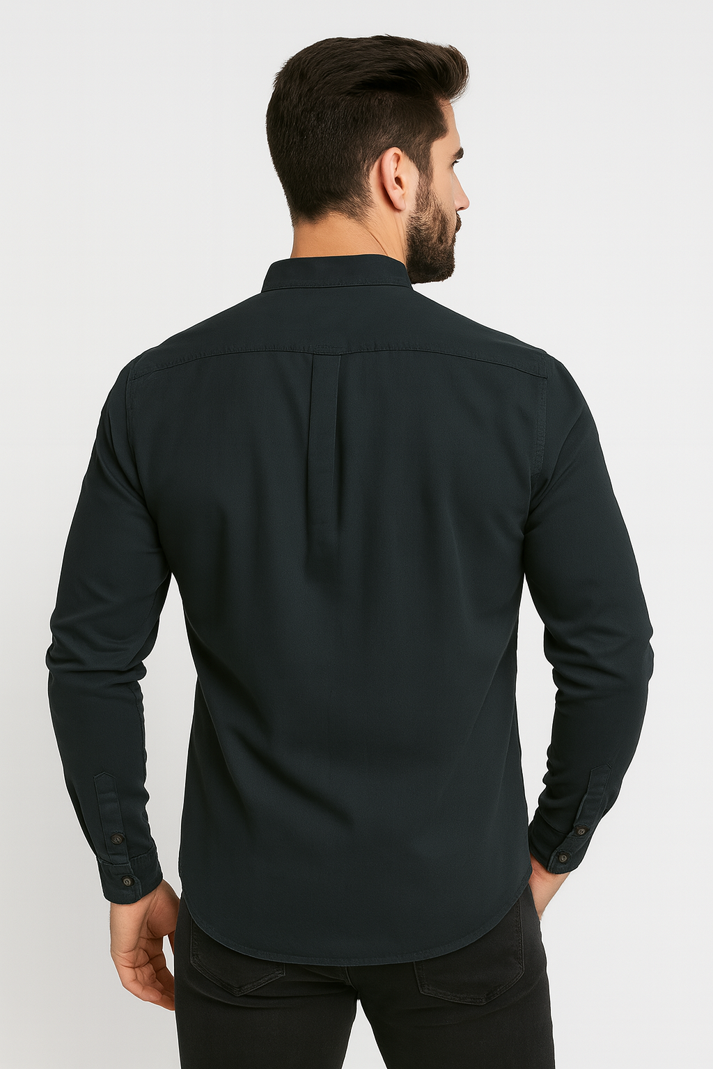 Minimalist Short Sleeve Shirt for Men - Navy