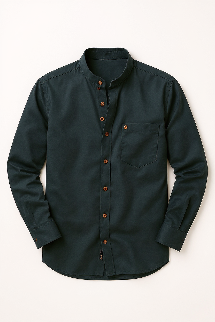 Minimalist Short Sleeve Shirt for Men - Navy