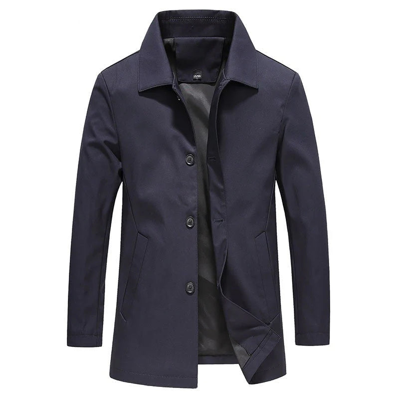 Modern Men’s Overcoat - Blue