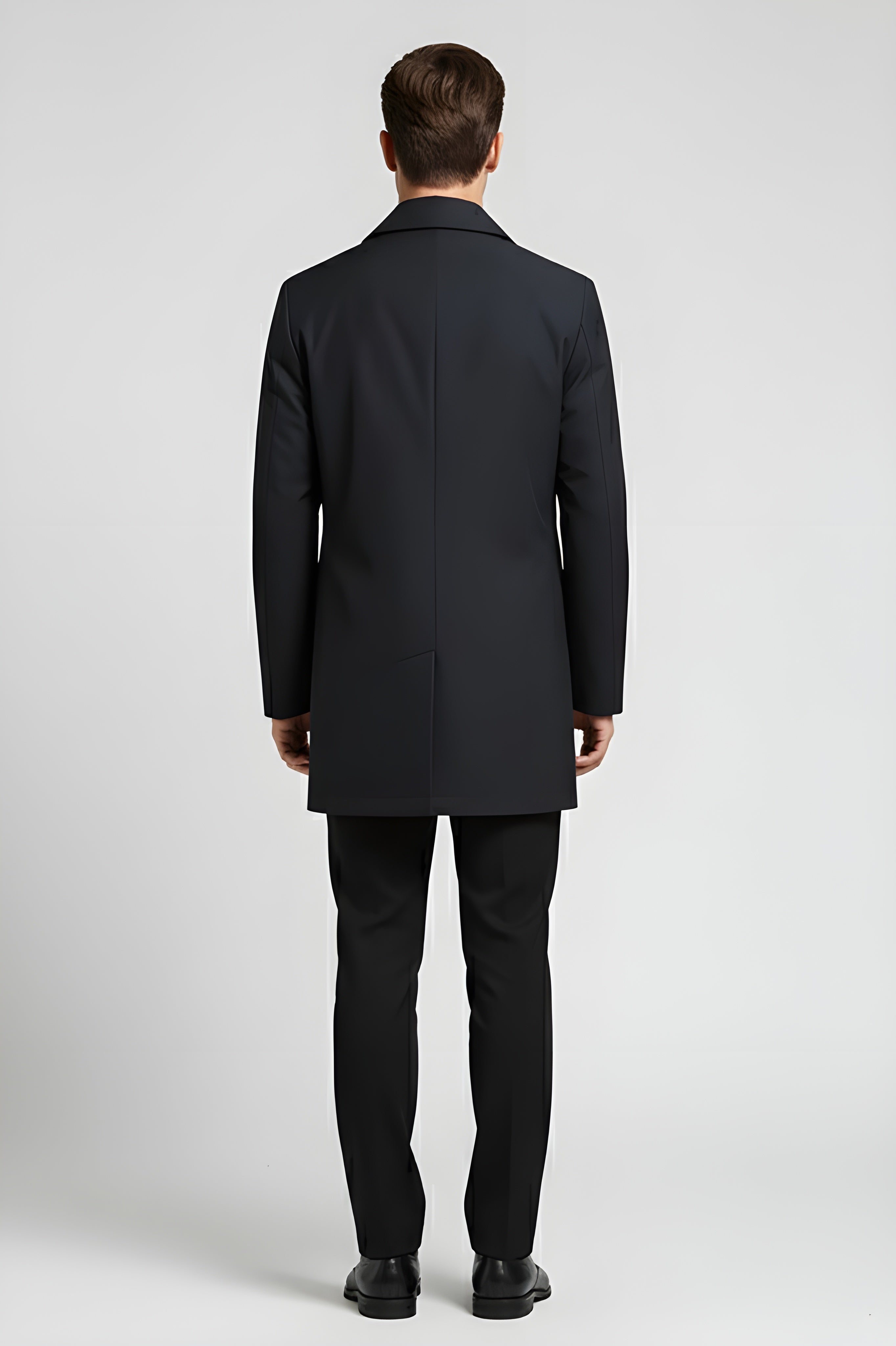 Modern Men’s Overcoat - Navy