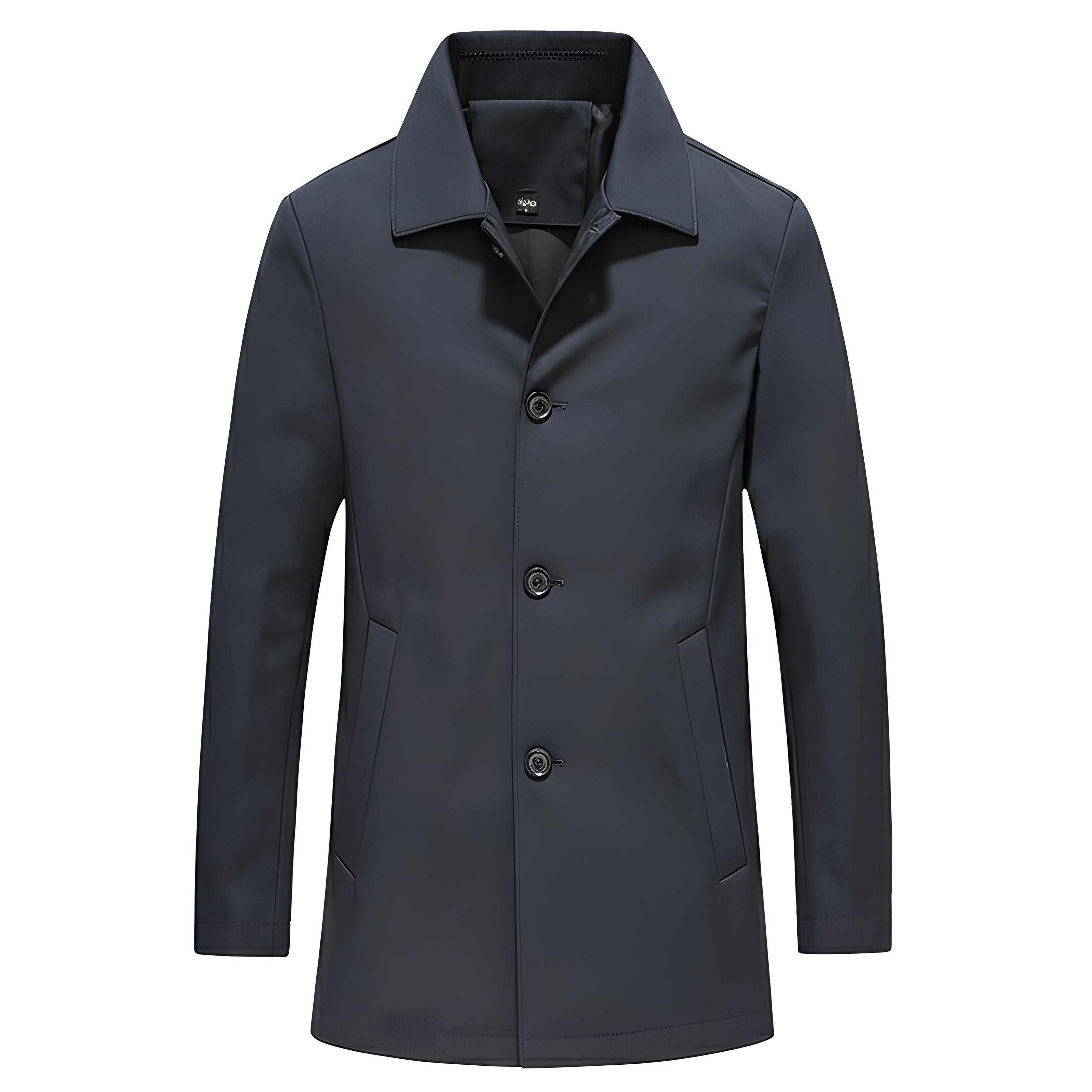 Modern Men’s Overcoat - Navy