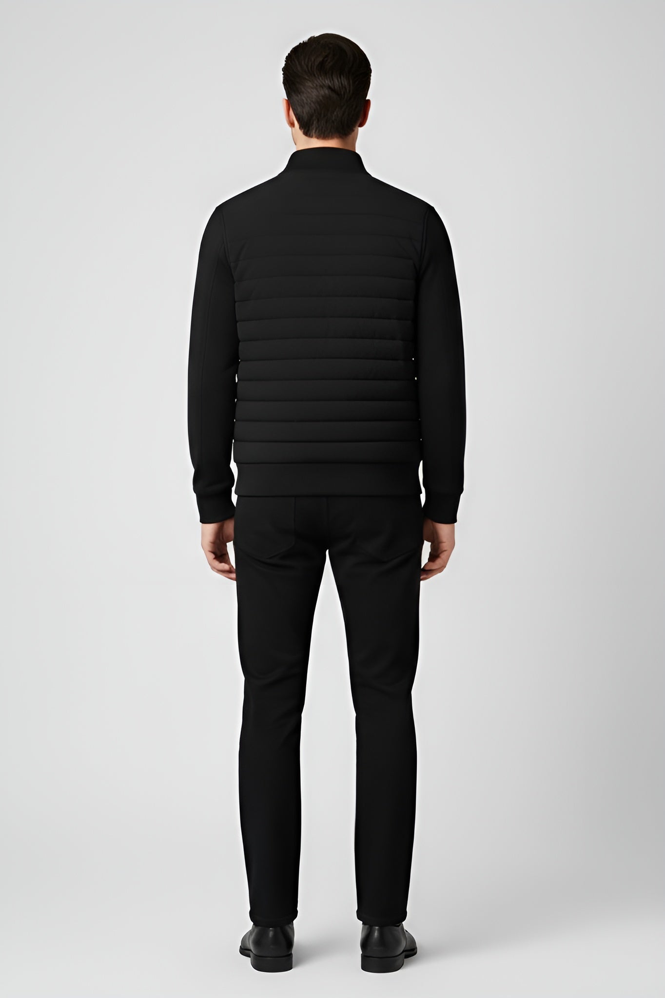 Modern Men’s Quilted Jacket - Black