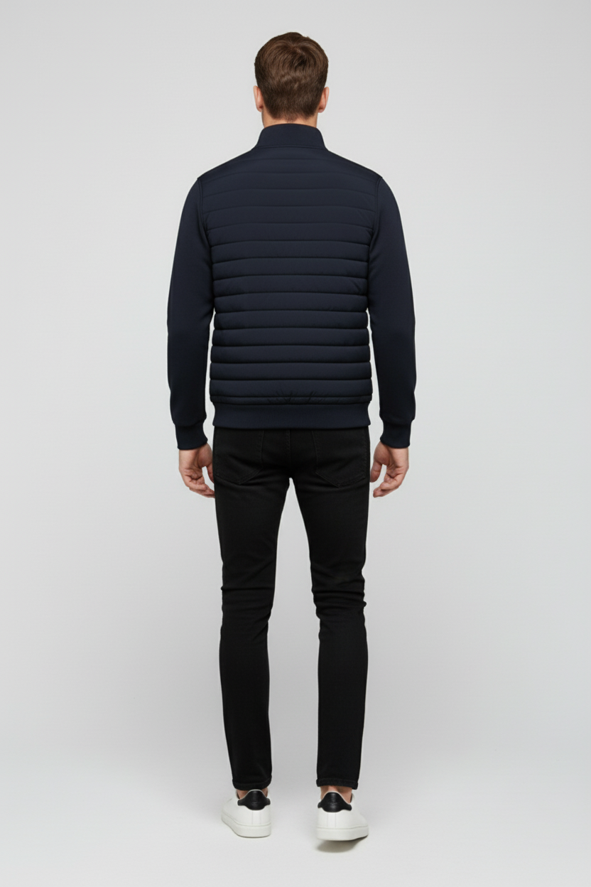Modern Men’s Quilted Jacket - Navy