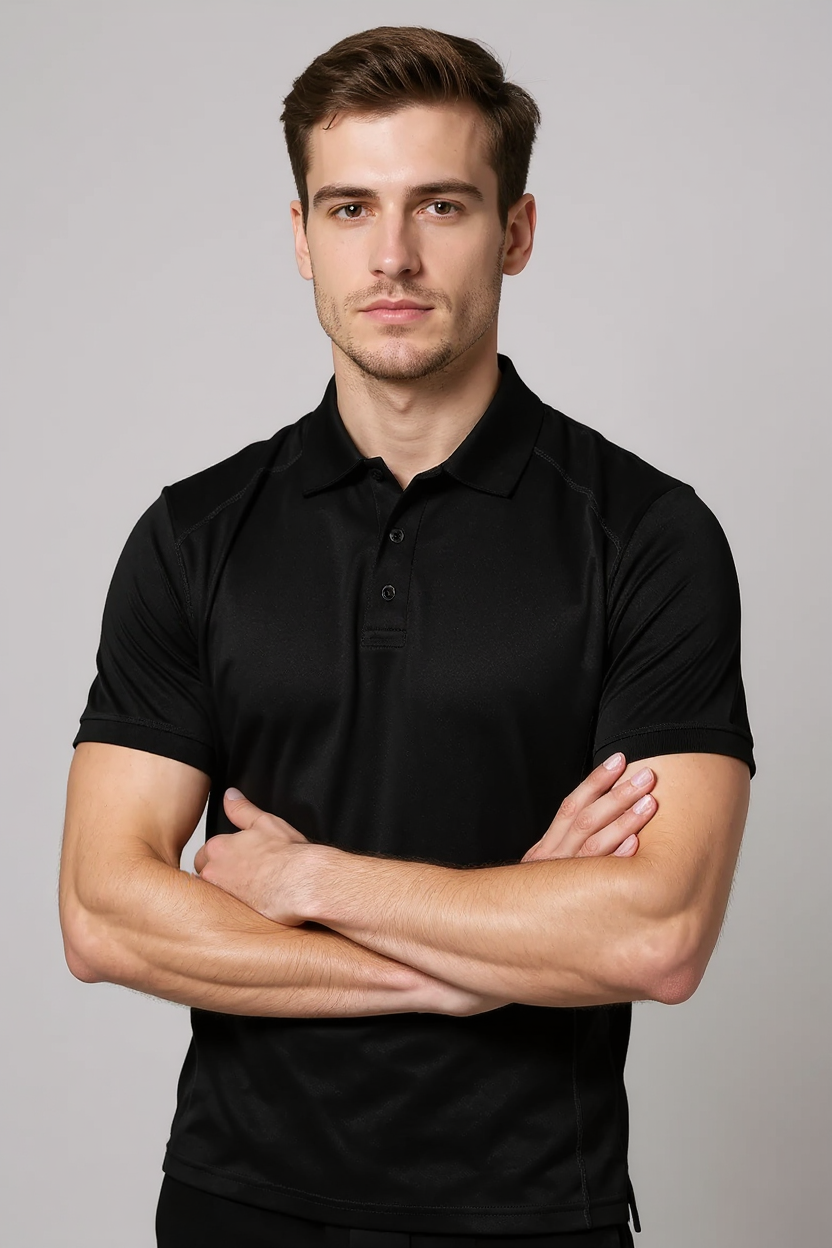 Performance Polo Shirt for Men - Black