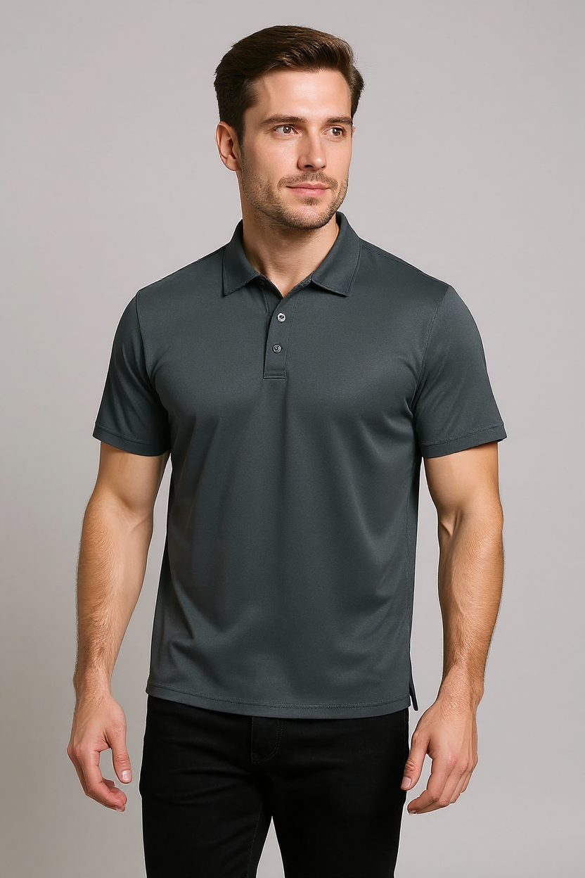 Performance Polo Shirt for Men - Grey