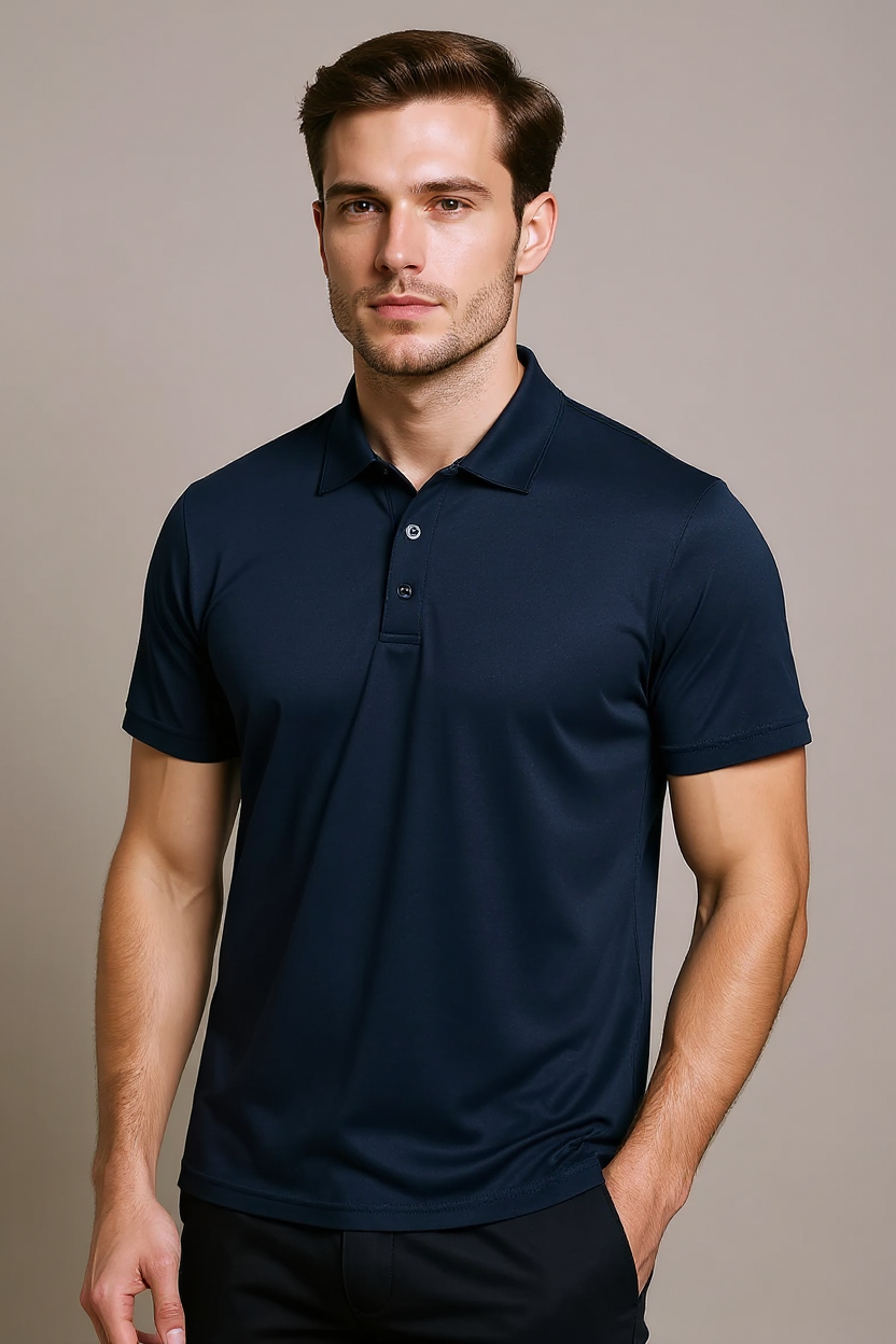 Performance Polo Shirt for Men - Navy