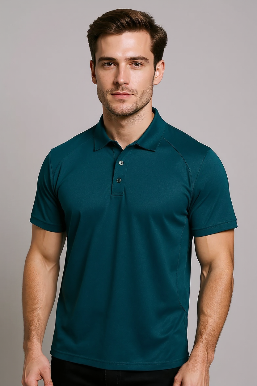 Performance Polo Shirt for Men - Teal