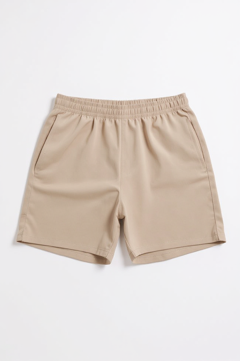 Quick-Dry Training Shorts for Men - Beige