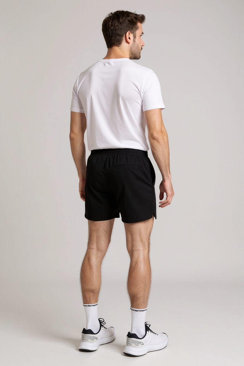 Quick-Dry Training Shorts for Men - Black