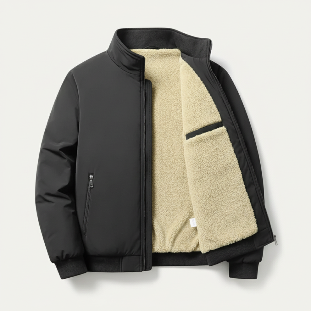 Refined Men’s Fleece Jacket - Black