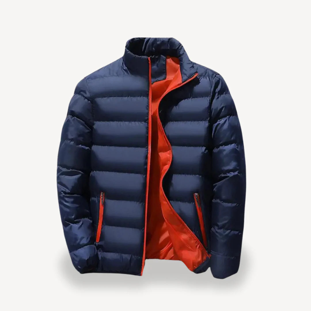 Refined Men’s Puffer Jacket - Blue