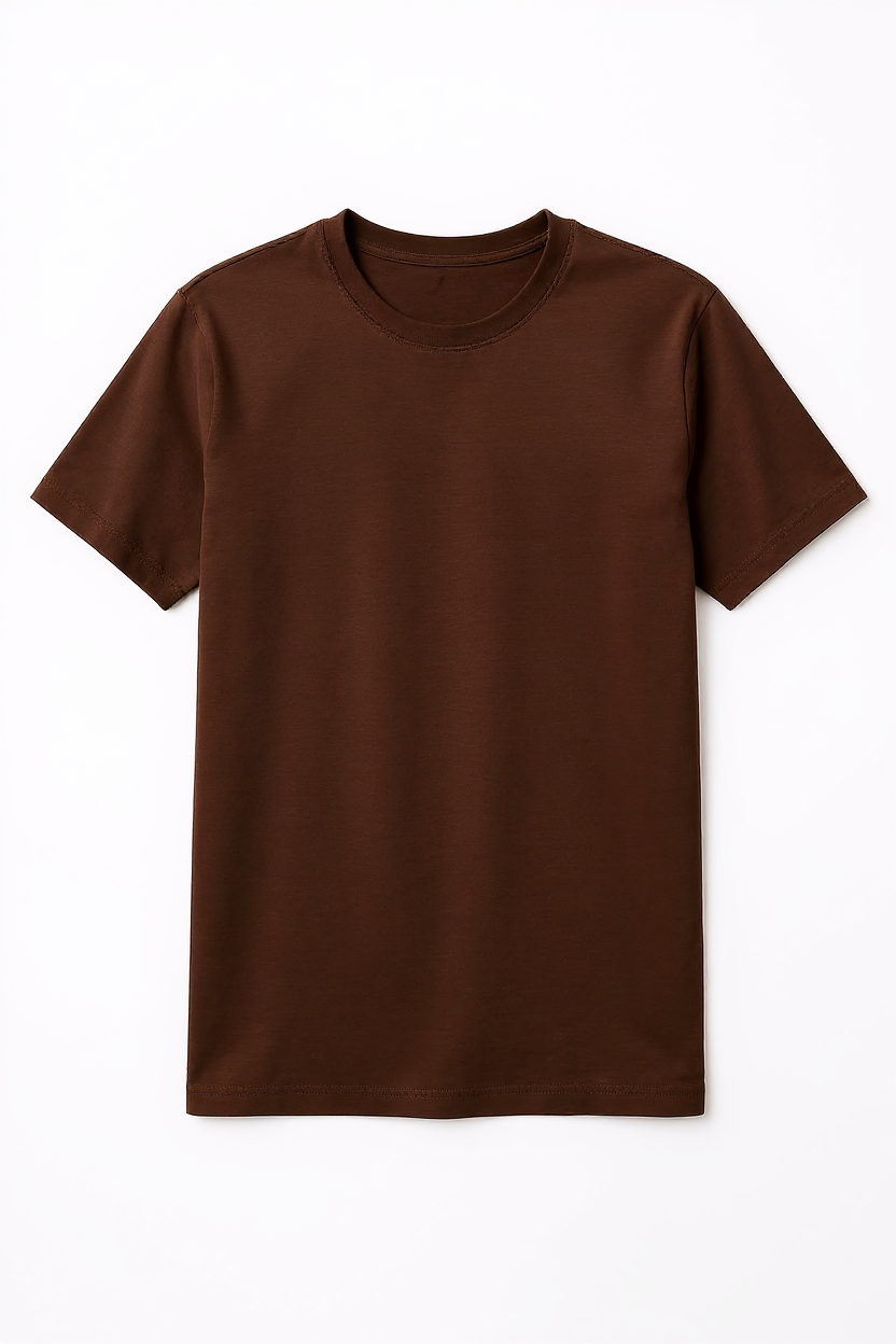 Relaxed Crew Neck T-Shirt for Men - Brown