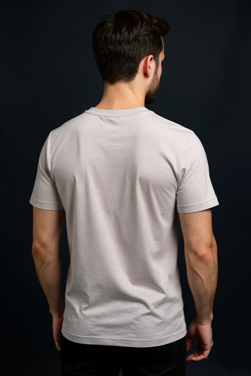 Relaxed Crew Neck T-Shirt for Men - Grey