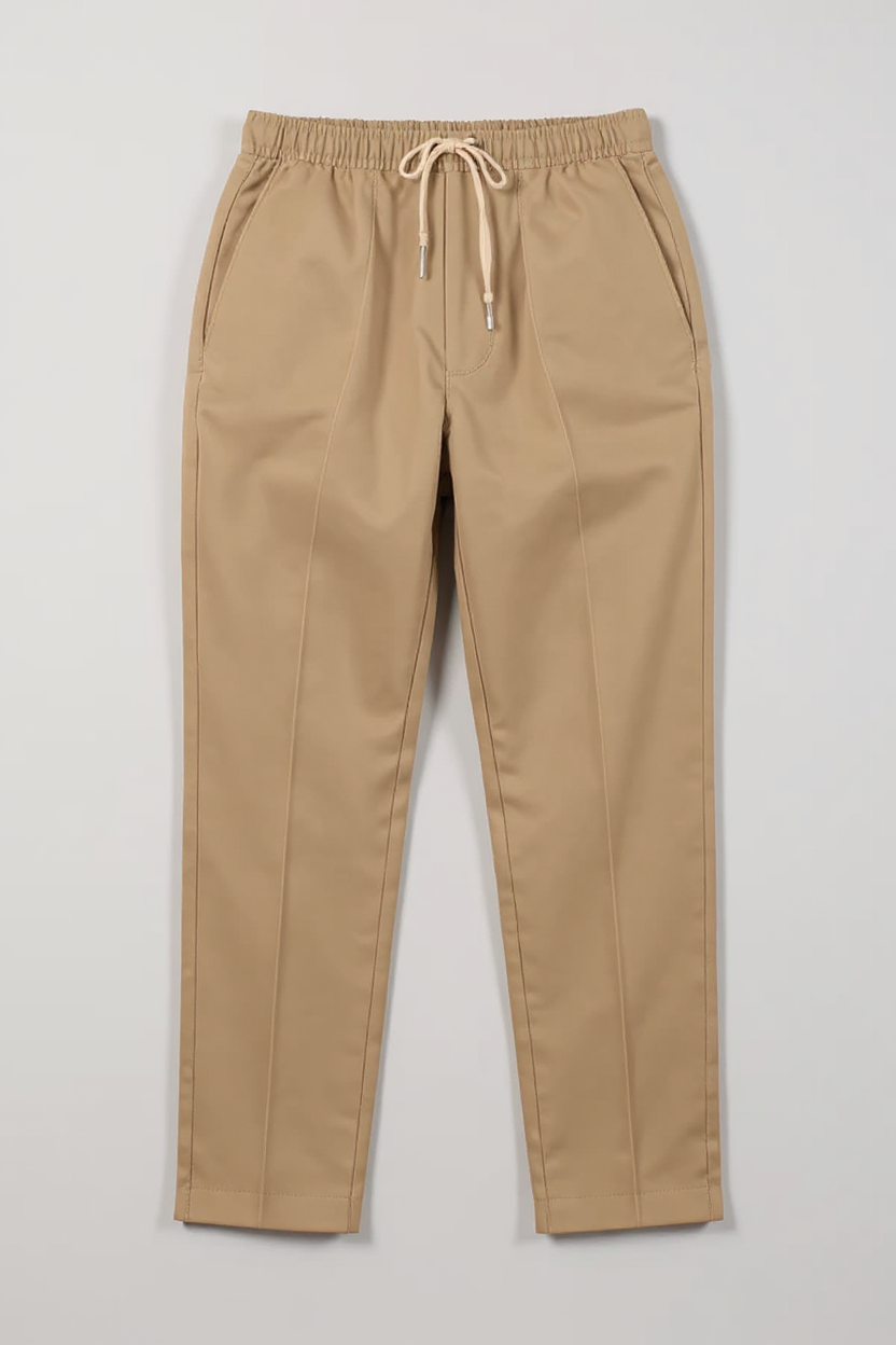 Relaxed Knit Lounge Trousers for Men - Beige