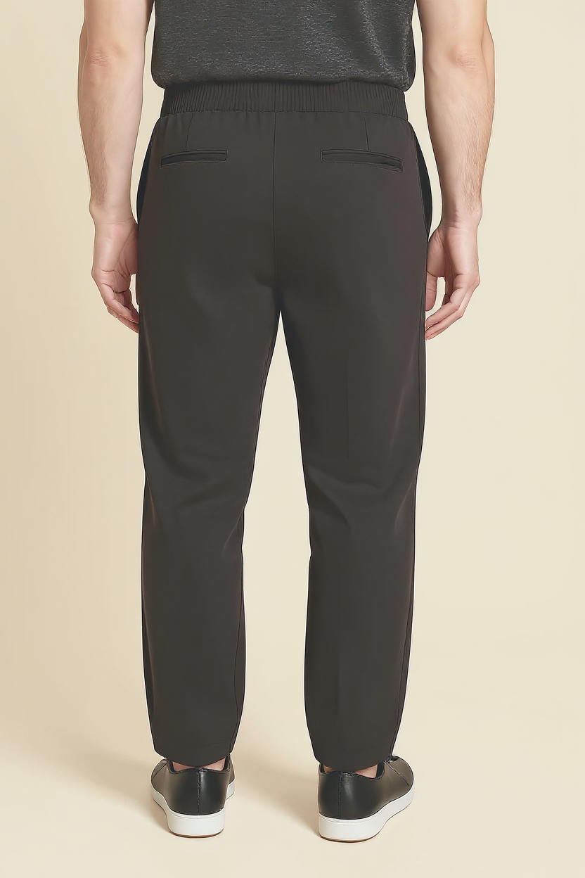 Relaxed Knit Lounge Trousers for Men - Dark Grey