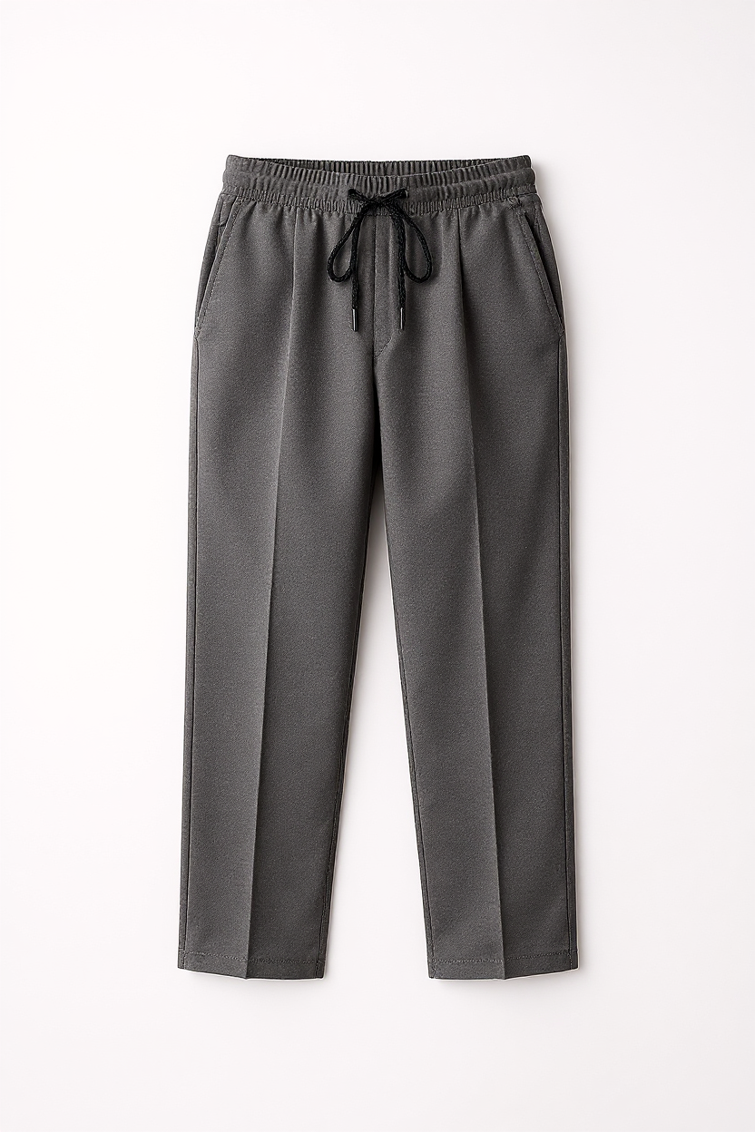 Relaxed Knit Lounge Trousers for Men - Dark Grey