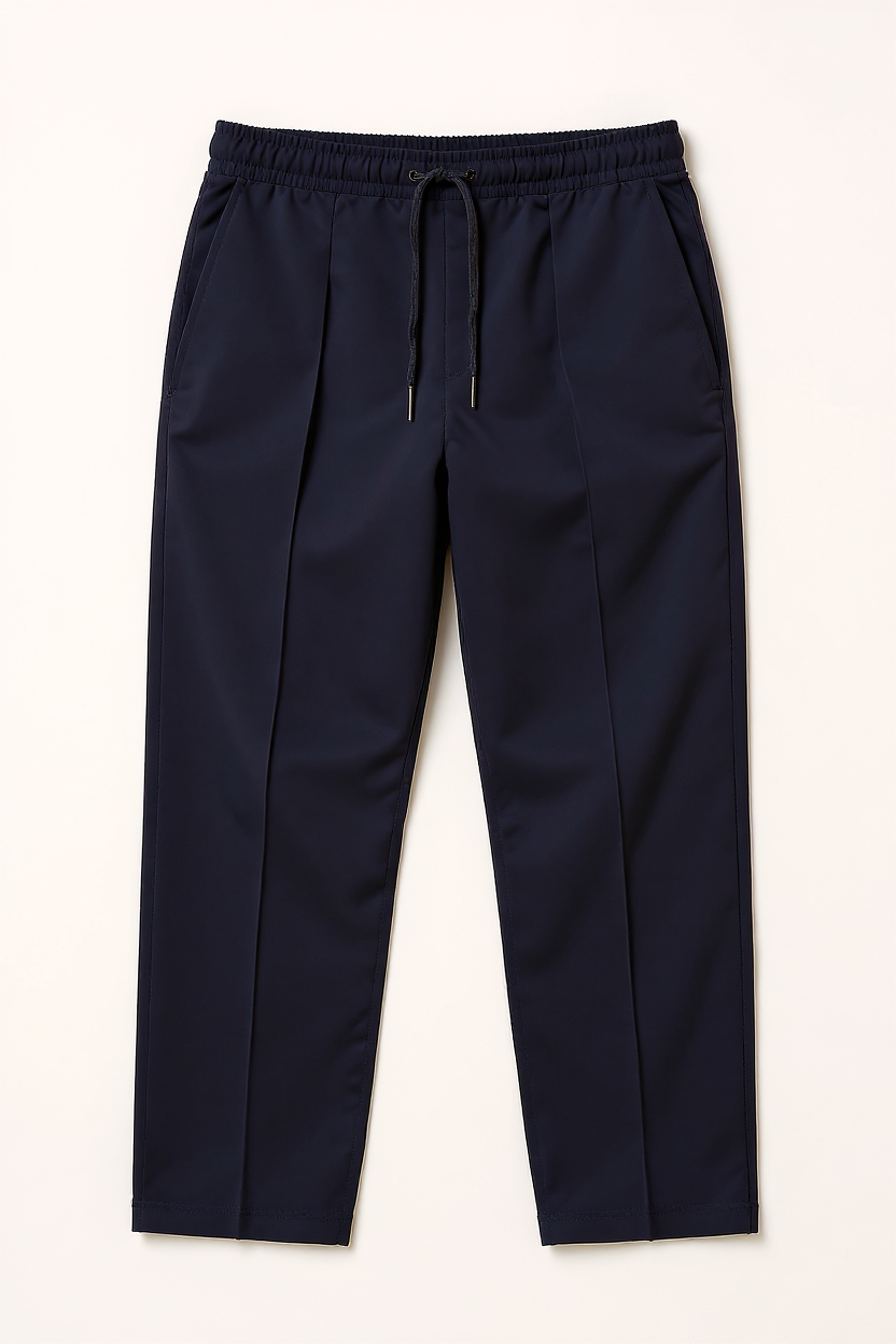 Relaxed Knit Lounge Trousers for Men - Navy