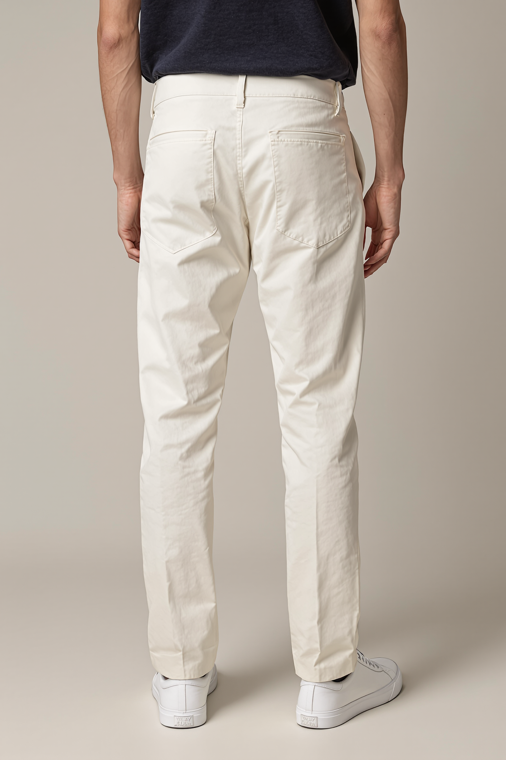 Relaxed Wide Leg Trousers for Men - Beige