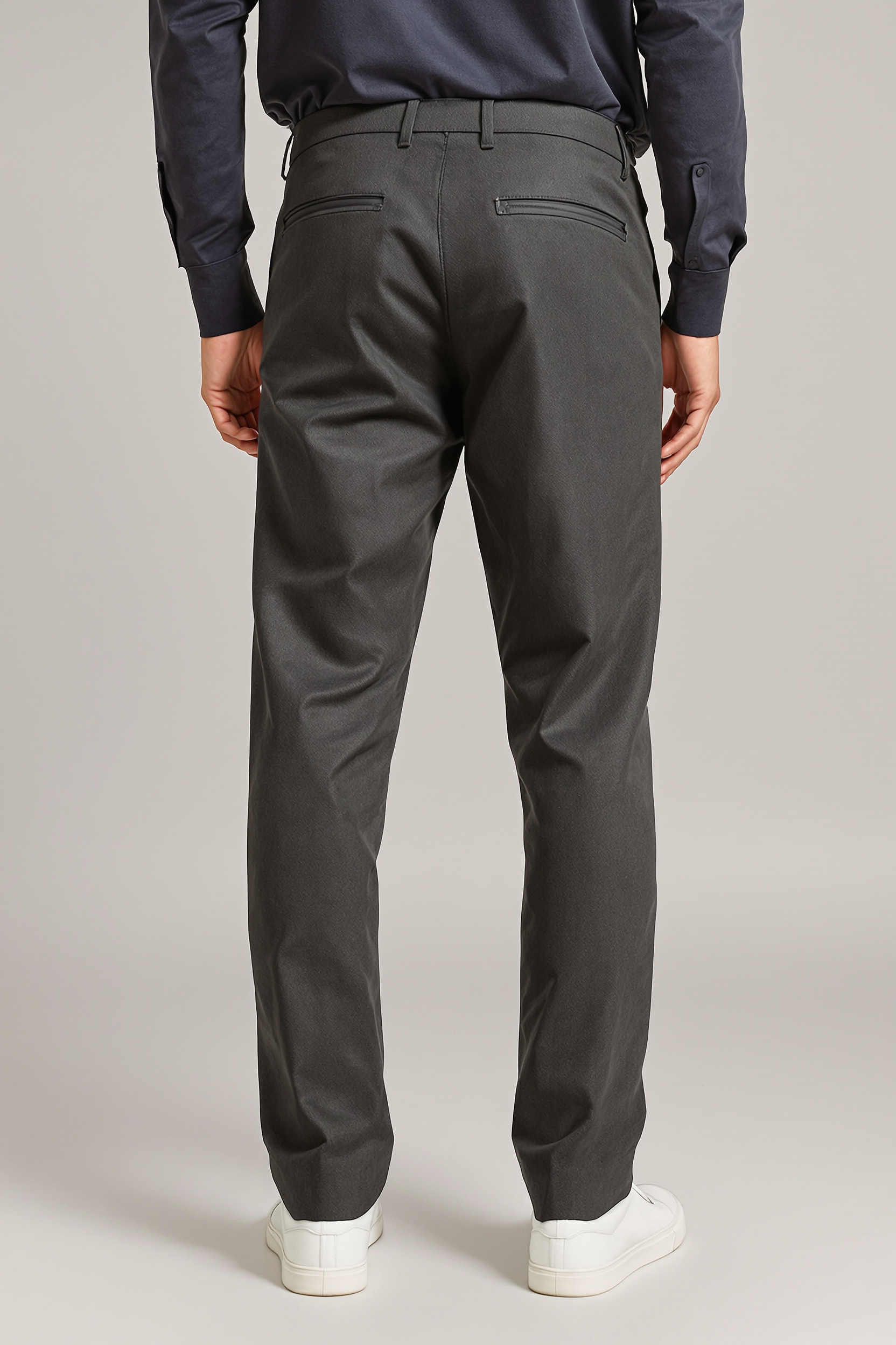 Relaxed Wide Leg Trousers for Men - Grey