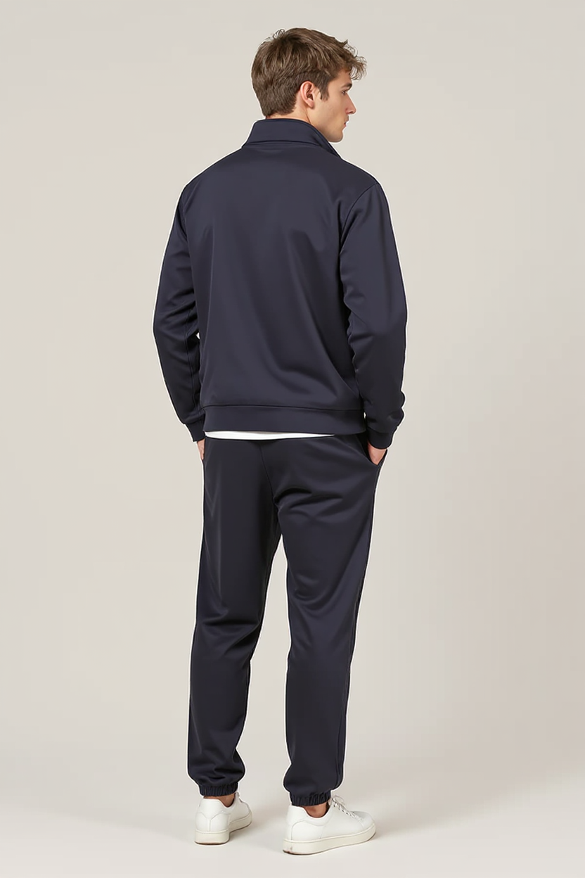 Slim Fit Technical Tracksuit for Men - Navy