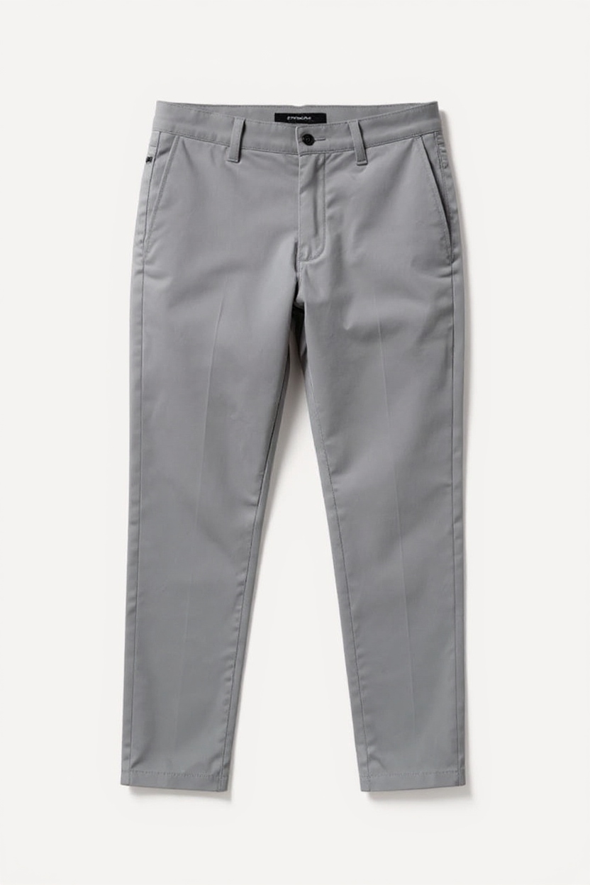 Slim Tapered Everyday Trousers for Men - Grey