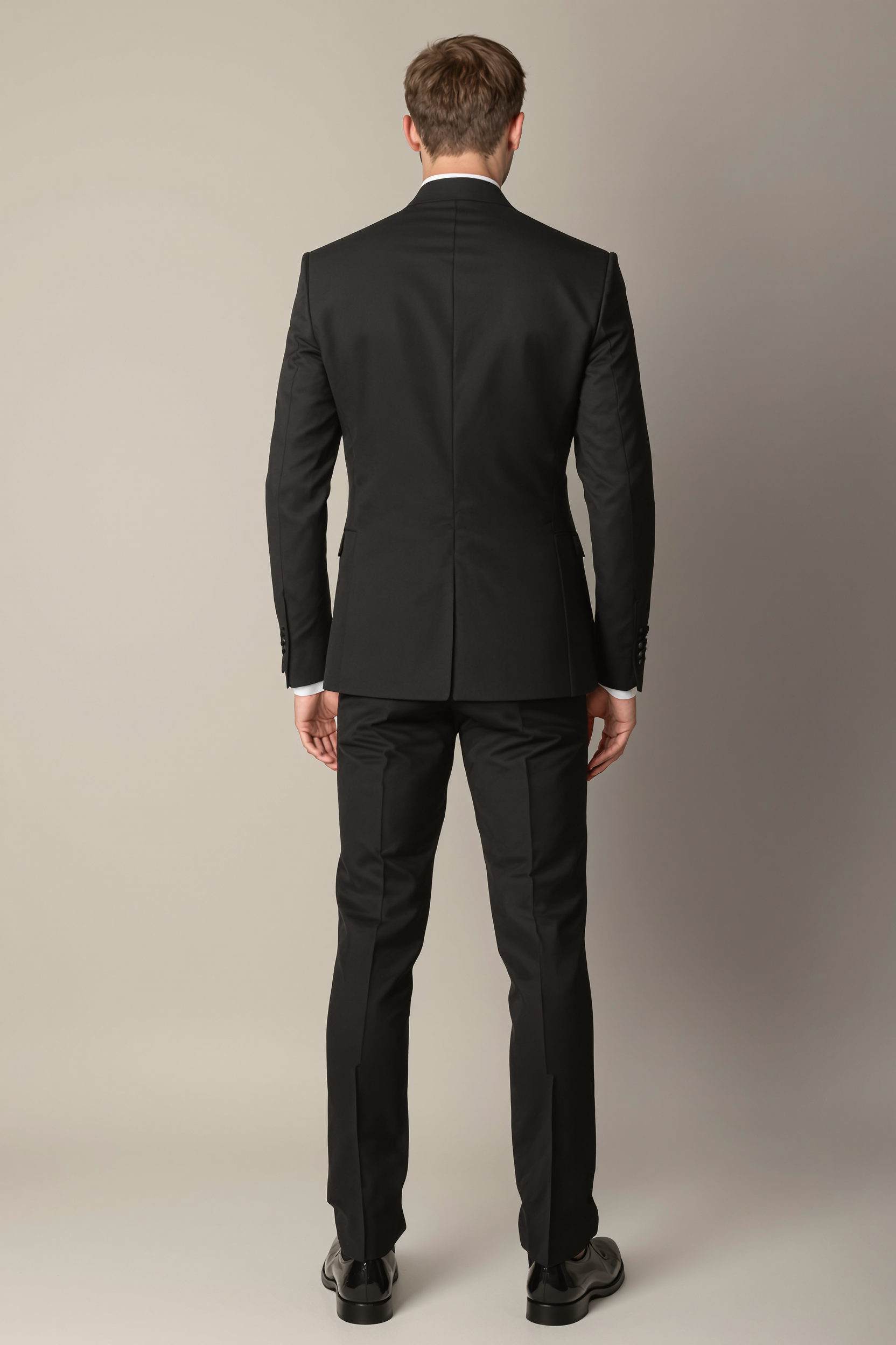 Slim Two-Piece Suit for Men - Black