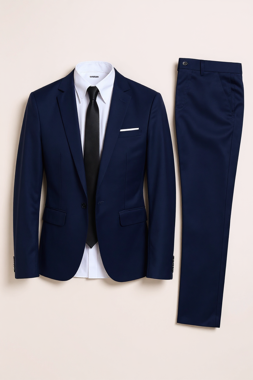 Slim Two-Piece Suit for Men - Blue