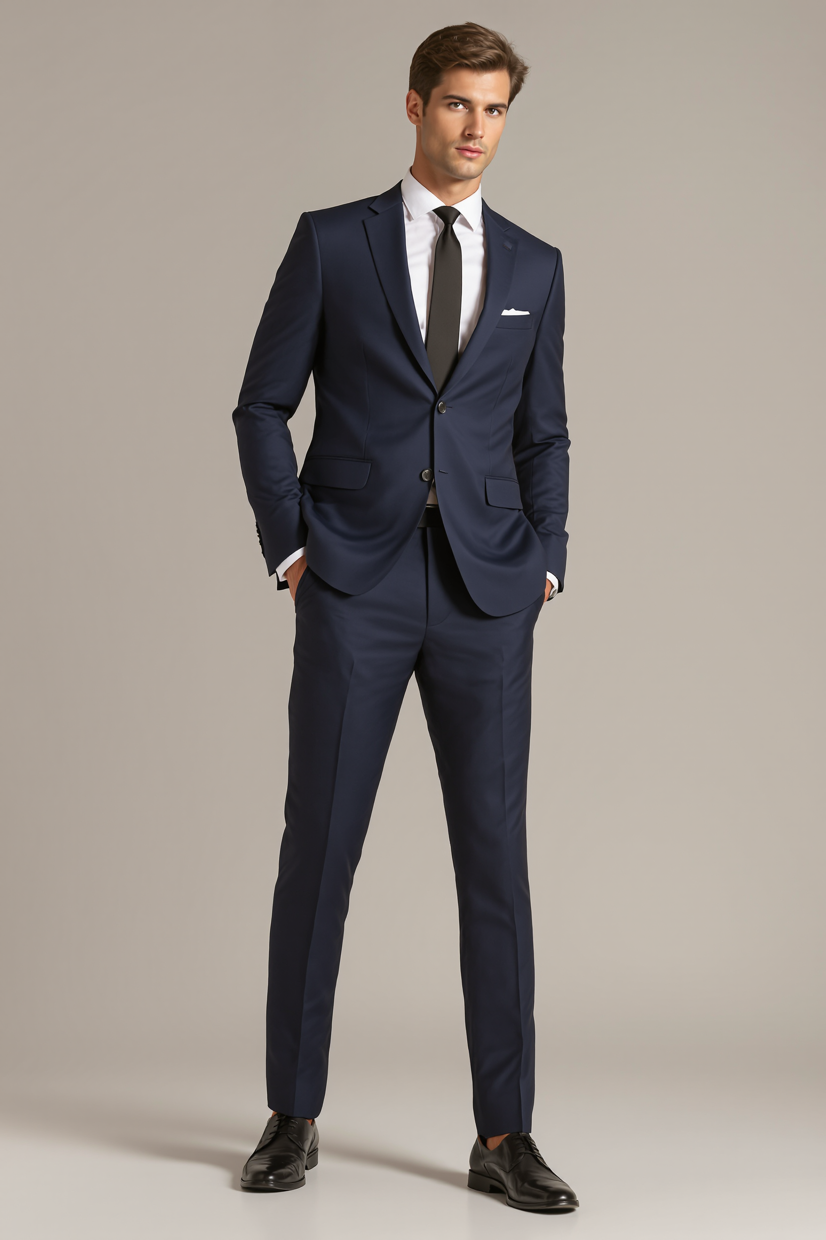 Slim Two-Piece Suit for Men - Blue