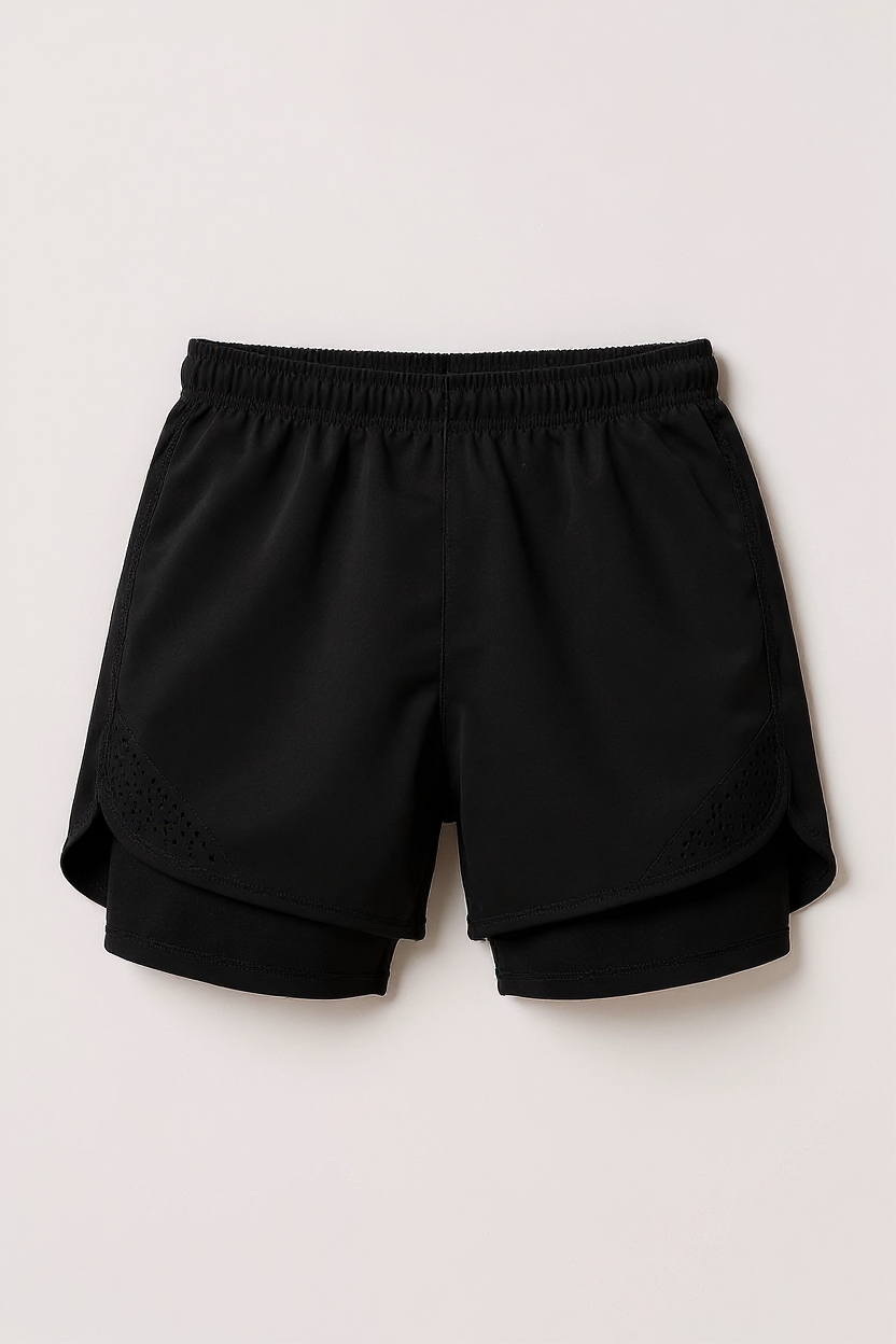 Streamlined Running Bottoms for Men - Black