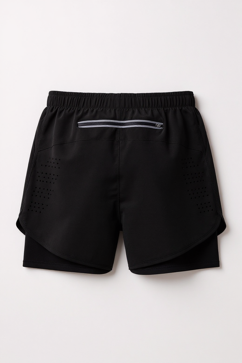 Streamlined Running Bottoms for Men - Black